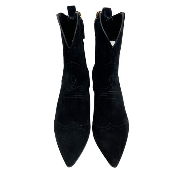 Gucci Black Western Suede Ankle Bootie Boots Size EU 37.5 - Picture 7 of 16